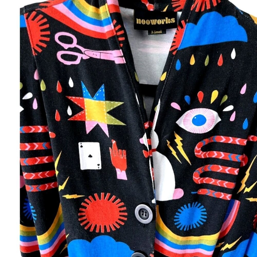 NOOWORKS Magic by Lisa Congdon Magic Suit Black Jumpsuit Dopamine XS Extra Small - Picture 3 of 5